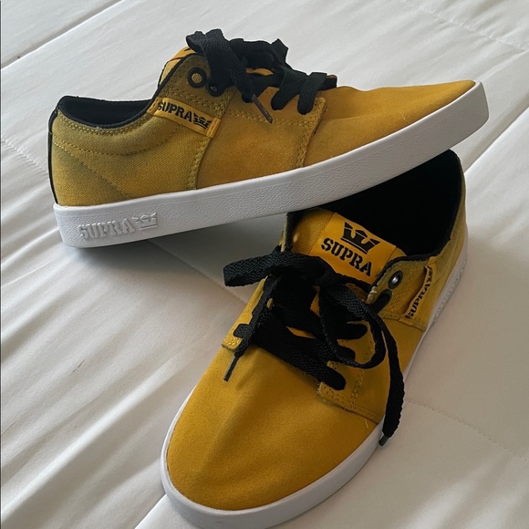 Supra Mens size 5 Black and Yellow Sneakers - Picture 1 of 9